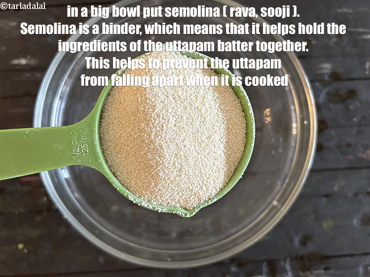 Step 3 – To make a batter for <strong>semolina uttapam with cabbage</strong>&nbsp;<strong>| instant rava vegetable pancake |&nbsp;sooji uttpam …