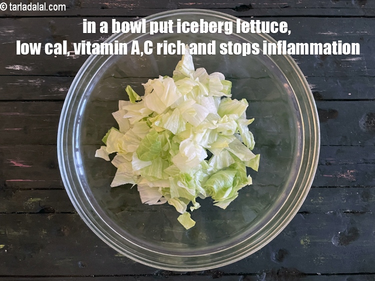 Step 6 – To make&nbsp;<strong>lettuce and bean salad recipe | chana rajma salad |&nbsp;iron rich lettuce salad with …