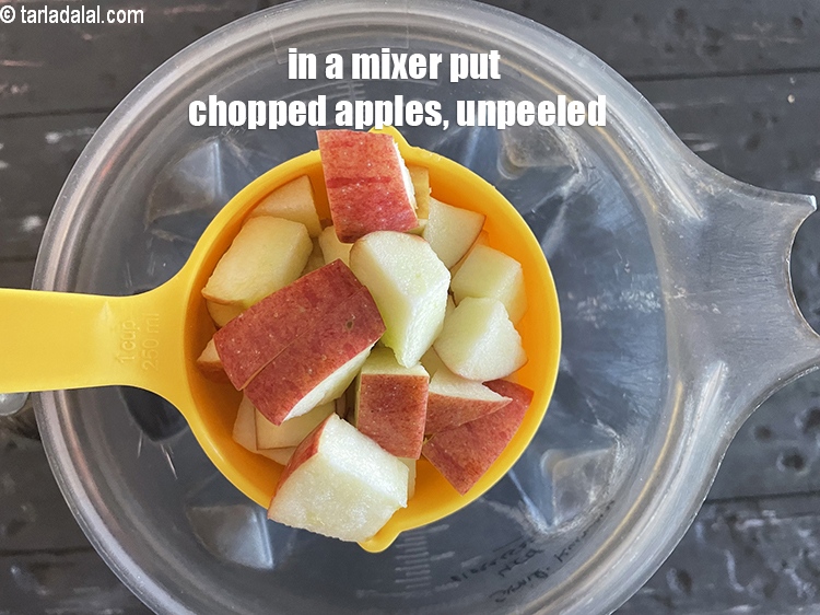 Step 4 – To make <strong>apple cinnamon smoothie recipe | dates oats apple smoothie | healthy protein rich …