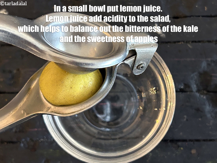 Step 21 – <a href="https://www.tarladalal.com/recipes-using-lemon-juice-numbi-ka-ras-nimbu-ka-juice-471">Lemon juice</a> adds acidity to the salad, which helps to balance out the bitterness …