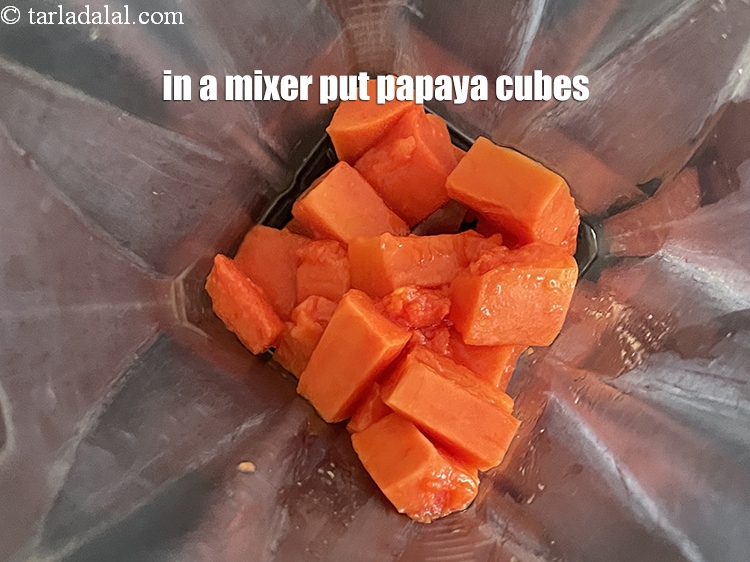 Step 4 – To make <strong>papaya juice recipe &nbsp;|&nbsp;Indian papaya juice | healthy papaya detox juice with lemon …