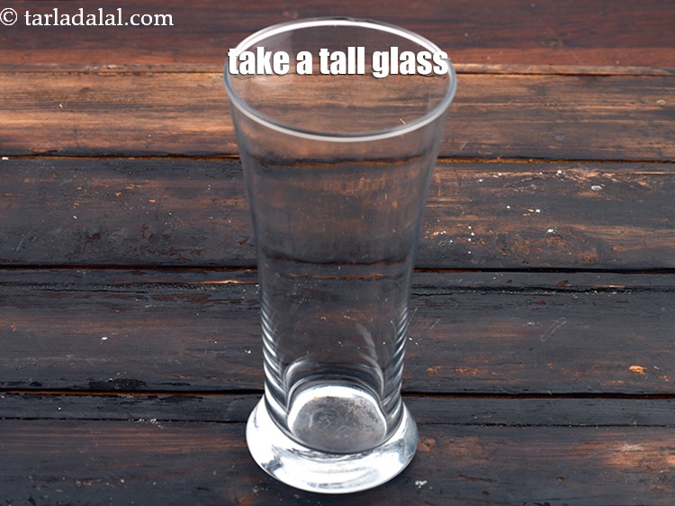 Step 3 – To make <strong>virgin mojito recipe</strong>, take a tall glass.