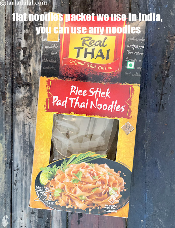 Step 3 – This is the falt noodles packet we use in India. You can use any flat …