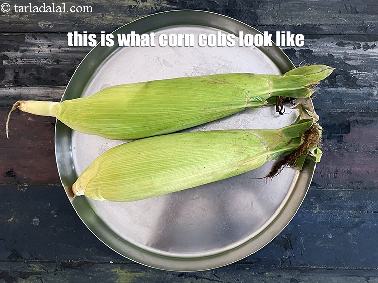 स्टेप 6 – मक्के के दाने इस प्रकार दिखते हैं। कद्दूकस किये हुए …