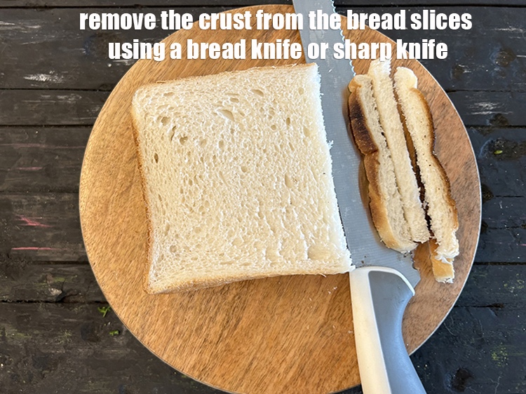 Step 13 – Remove the crust from the slices using a bread knife or sharp knife. It&#39;s easy …