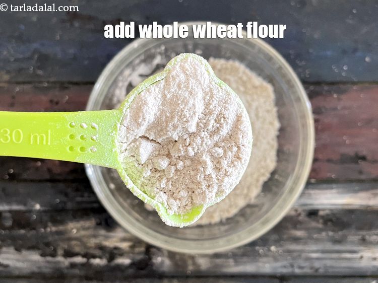 Step 13 – Add 1/4 cup whole wheat flour.