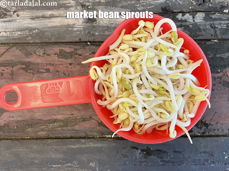 Step 3 – This is what bean sprouts bough from the market look like.