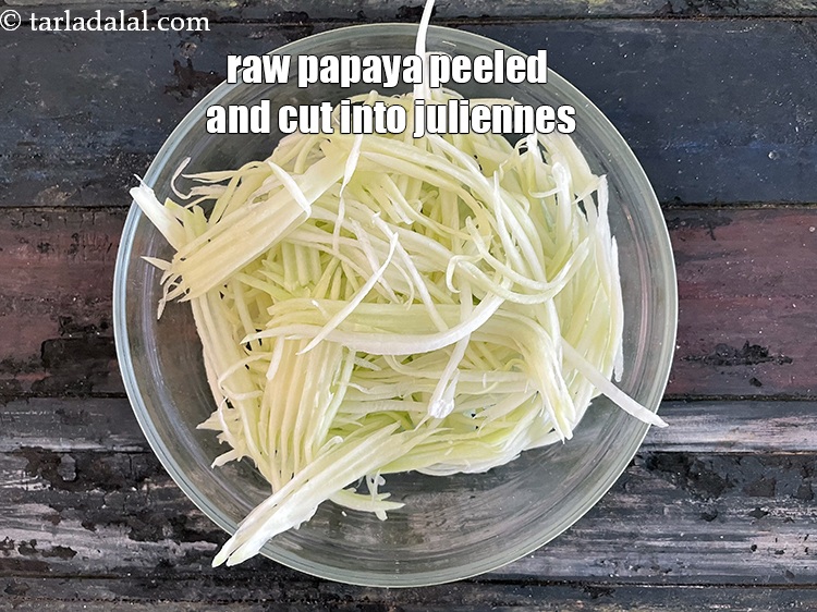 Step 15 – To make <strong>papaya peanut and capsicum salad recipe | raw papaya peanut salad | healthy …