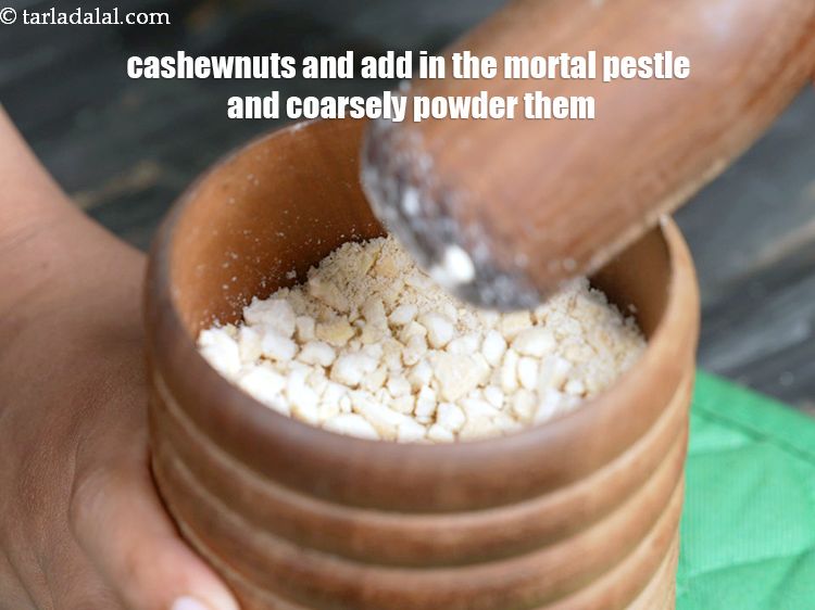 Step 3 – To make<strong> kaju kopra sheera recipe | Indian cashewnut and coconut halwa | nariyal aur …