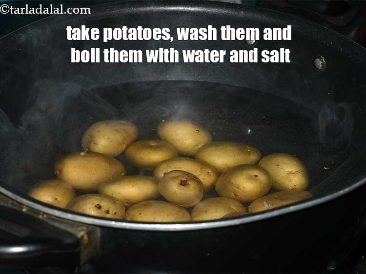 Step 3 – Take the baby potatoes and wash them well with water to get rid of all …