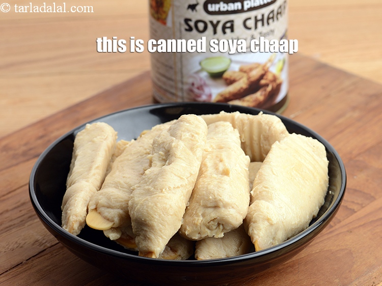 Step 7 – Here I have used canned soya chaap.