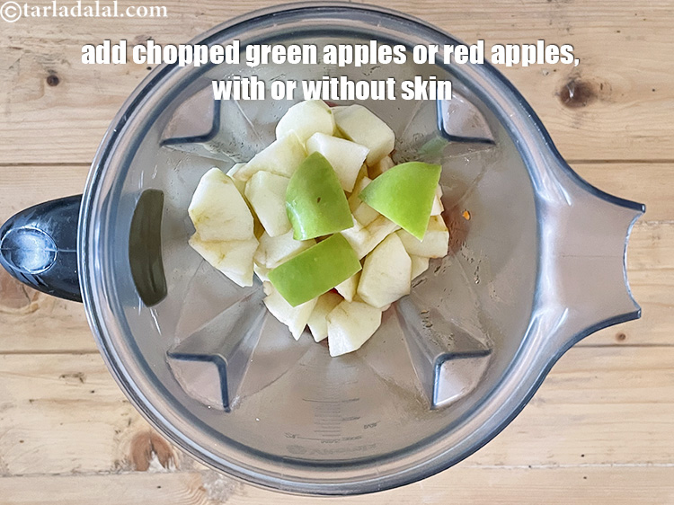 Step 7 – Add&nbsp;<meta charset="UTF-8" />1 1/2 cups&nbsp;roughly&nbsp;<a href="glossary-chopped-green-apple-2180i">chopped green apple</a>. You can also use red apples. We …
