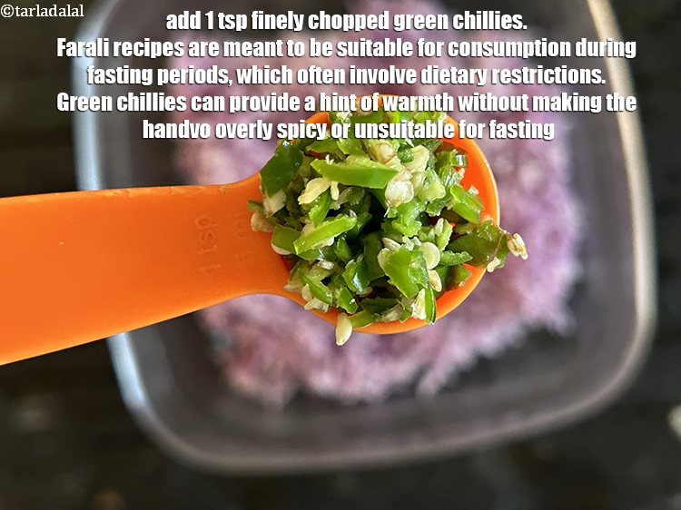 Step 10 – Add&nbsp;<meta charset="UTF-8" />1 tsp&nbsp;finely&nbsp;<a href="glossary-chopped-green-chilli-820i">chopped green chillies</a>.&nbsp;Farali recipes are meant to be suitable for consumption …