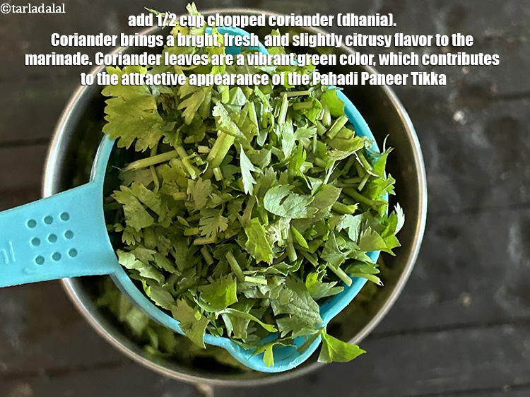 Step 4 – Add&nbsp;<meta charset="UTF-8" />1/2 cup&nbsp;<a href="glossary-chopped-coriander-783i">chopped coriander (dhania)</a>.&nbsp;Coriander brings a bright, fresh, and slightly citrusy flavor …
