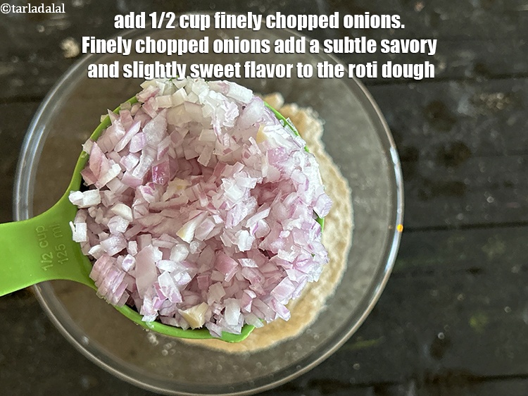Step 18 – Add&nbsp;1/2 cup&nbsp;finely&nbsp;<a href="glossary-chopped-onions-722i">chopped onions</a>.&nbsp;Finely chopped onions add a subtle savory and slightly sweet flavor to …