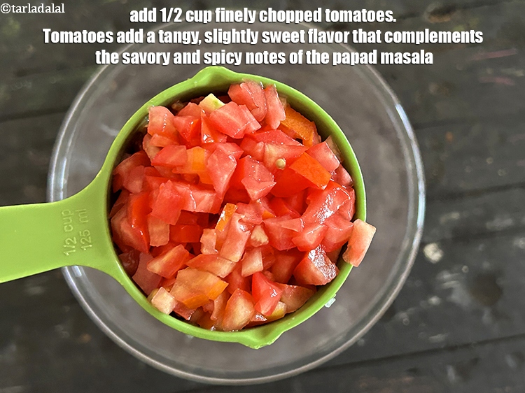 Step 4 – Add&nbsp;<meta charset="UTF-8" />1/2 cup&nbsp;finely&nbsp;<a href="glossary-chopped-tomatoes-779i">chopped tomatoes</a>.&nbsp;Tomatoes add a tangy,&nbsp;slightly sweet flavor that complements the savory …