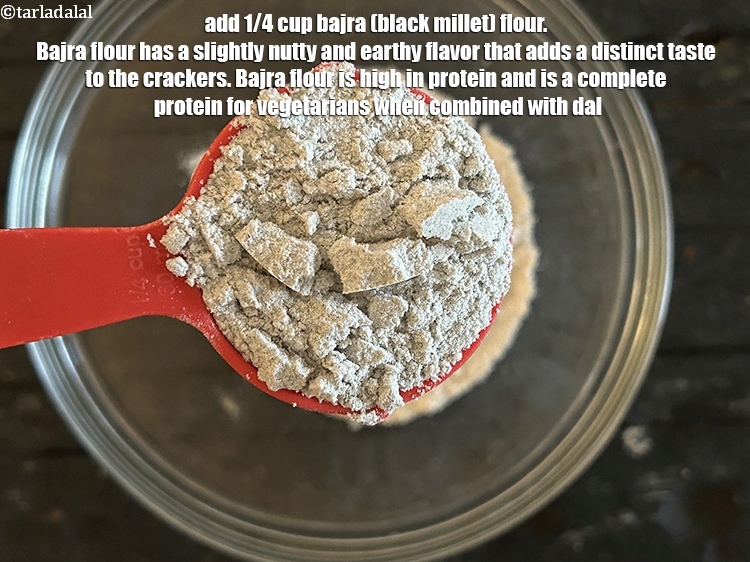 Step 4 – Add&nbsp;<meta charset="UTF-8" />1/4 cup&nbsp;<a href="glossary-bajra-flour-bajra-ka-atta-bajre-ka-atta-176i">bajra (black millet) flour</a>.&nbsp;Bajra flour has a slightly nutty and earthy …