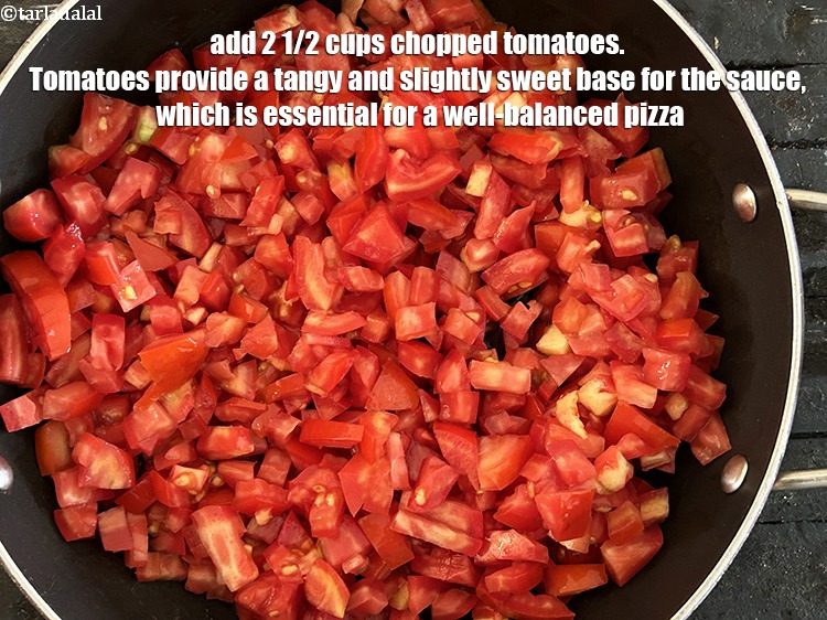 Step 25 – Add&nbsp;2 1/2 cups&nbsp;<a href="glossary-chopped-tomatoes-779i">chopped tomatoes</a>.&nbsp;Tomatoes provide a tangy and slightly sweet base for the sauce,&nbsp;which …