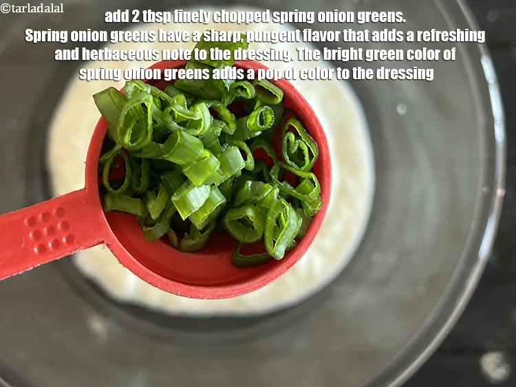 Step 24 – Add&nbsp;<meta charset="UTF-8" />2 tbsp&nbsp;finely&nbsp;<a href="glossary-chopped-spring-onion-greens-1030i">chopped spring onion greens</a>.&nbsp;Spring onion greens have a sharp,&nbsp;pungent flavor that …