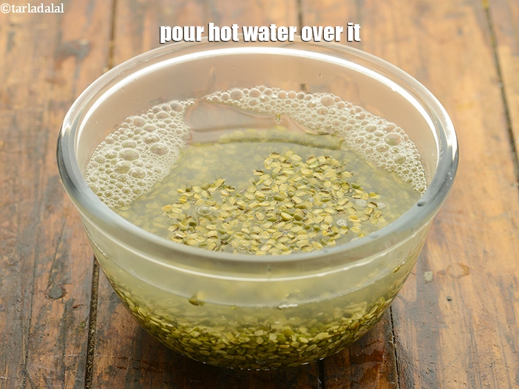 Step 6 – Pour hot water over it.