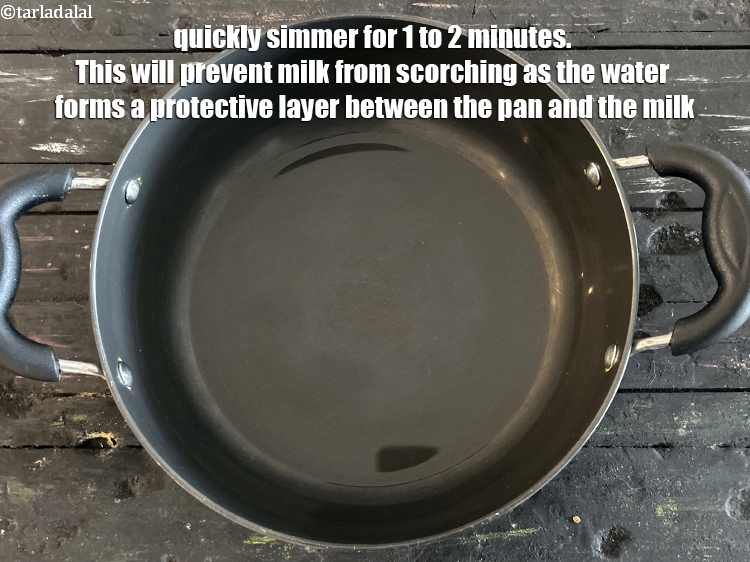 Step 4 – Quickly simmer it for <strong>1-2&nbsp;minutes</strong>. This will prevent milk from scorching as the water forms …