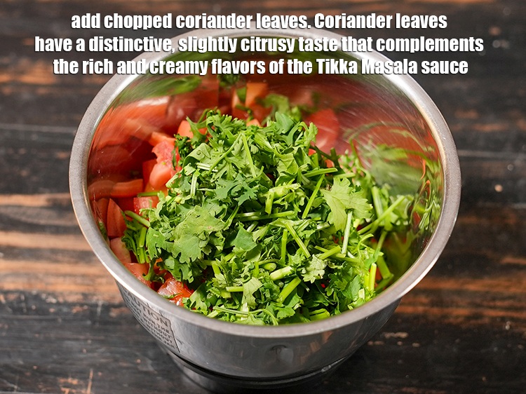 Step 4 – Add &frac14; cup&nbsp;<a href="https://www.tarladalal.com/glossary-chopped-coriander-783i">chopped coriander (dhania)</a>. Coriander leaves have a distinctive, slightly citrusy taste that …