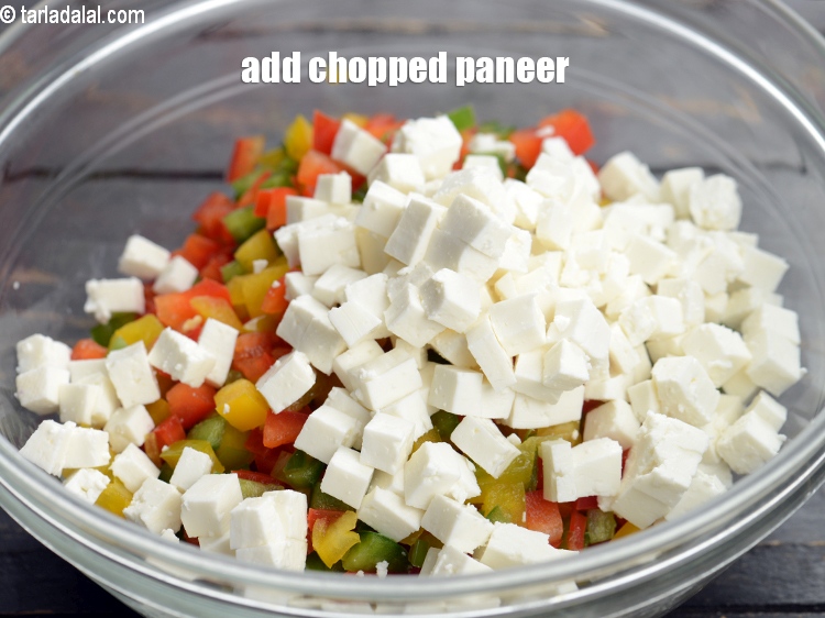 Step 4 – Add &frac12; cup <a href="https://www.tarladalal.com/glossary-chopped-paneer-995i">chopped paneer (cottage cheese)</a>.
