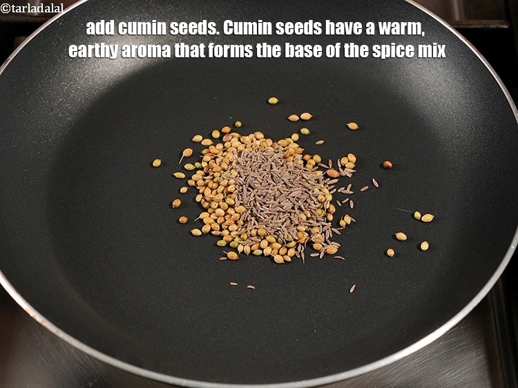 Step 4 – Add 1 tsp <a href="https://www.tarladalal.com/glossary-cumin-seeds-jeera-zeera-381i">cumin seeds (jeera)</a>. Cumin seeds have a warm, earthy aroma that …
