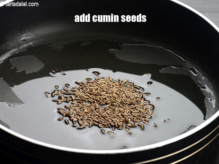 Step 4 – Add 1 tsp cumin seeds.