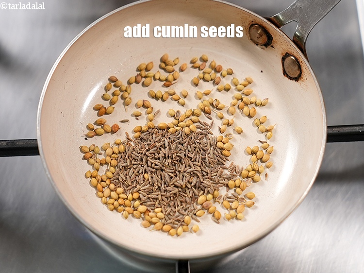 Step 5 – Add 1 tsp <a href="https://www.tarladalal.com/glossary-cumin-seeds-jeera-zeera-381i">cumin seeds (jeera)</a>.