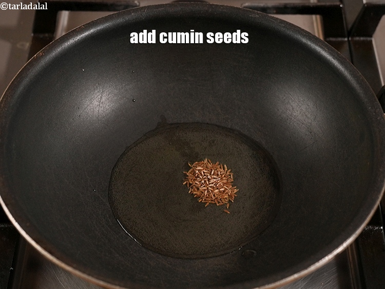 Step 4 – Add &frac12; tsp <a href="https://www.tarladalal.com/glossary-cumin-seeds-jeera-zeera-381i">cumin seeds (jeera)</a>.