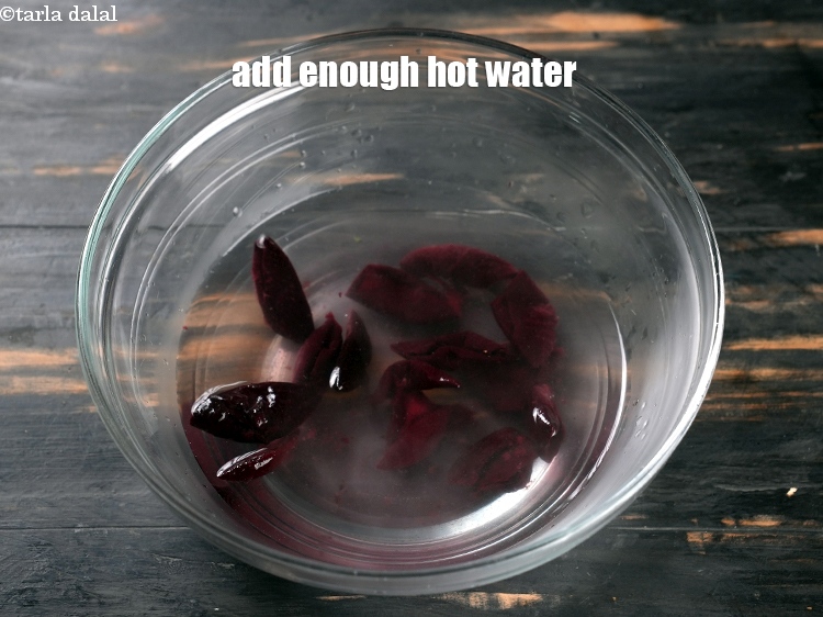 Step 4 – Add enough hot water and keep aside for 15 to 20 minutes.