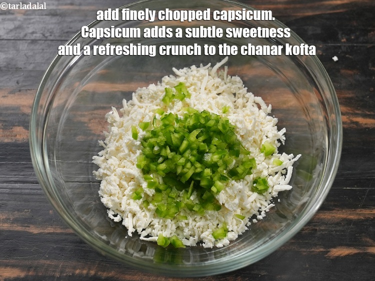Step 4 – Add &frac14; cup finely <a href="https://www.tarladalal.com/glossary-chopped-capsicum-164i">chopped capsicum</a>. Capsicum adds a subtle sweetness and a refreshing …