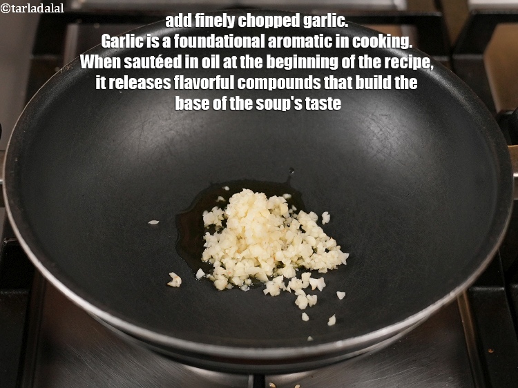 Step 4 – Add 2 tbsp finely <a href="https://www.tarladalal.com/glossary-chopped-garlic-790i">chopped garlic (lehsun)</a>. Garlic is a foundational aromatic in cooking. …
