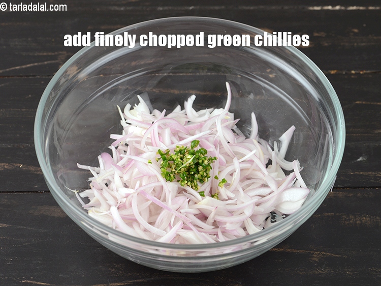 Step 5 – Add&nbsp;<meta charset="UTF-8" />1 tsp&nbsp;finely&nbsp;<a href="glossary-chopped-green-chilli-820i">chopped green chillies</a>.