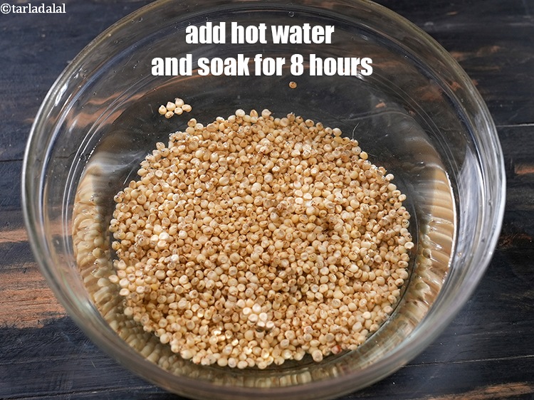 Step 4 – Add in enough hot water and soak for 8 hours.