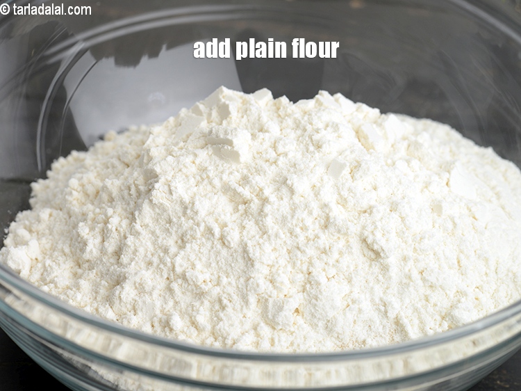 Step 6 – Add &frac34; cup plain flour.