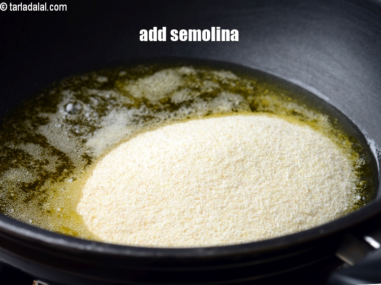 Step 4 – Add 1 cup semolina.