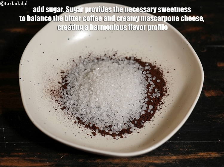 Step 4 – Add 1 tbsp <a href="https://www.tarladalal.com/glossary-sugar-chini-shakkar-278i">sugar</a>. Sugar provides the necessary sweetness to balance the bitter coffee …