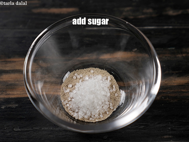 Step 4 – Add 1 tsp sugar.