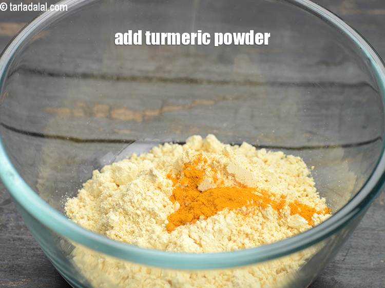Step 5 – Add &frac14; tsp <a href="https://www.tarladalal.com/glossary-turmeric-powder-haldi-645i">turmeric powder (haldi)</a>.