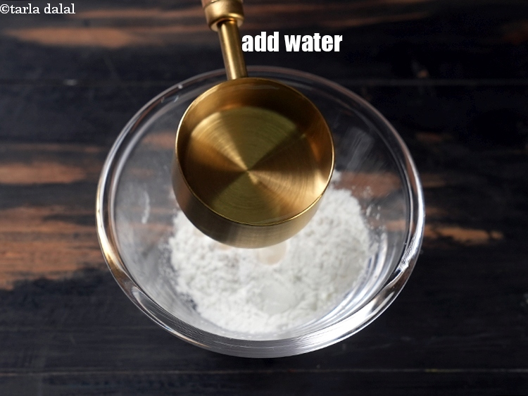 Step 4 – Add &frac14; cup of water.