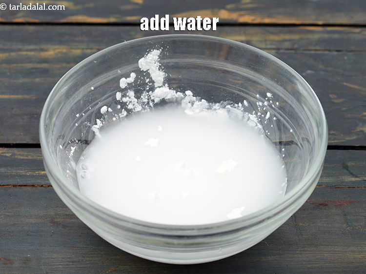 Step 4 – Add &frac14; cup water.