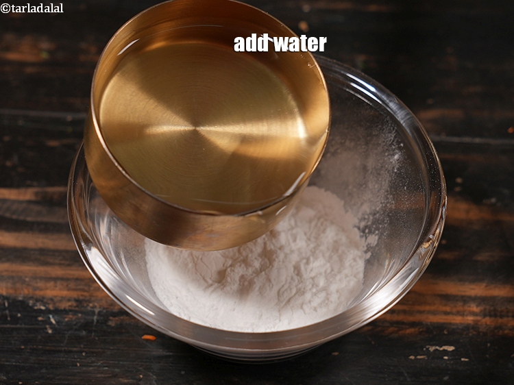 Step 4 – Add &frac12; cup of water.