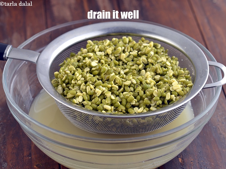 Step 4 – Once soaked, drain it well.