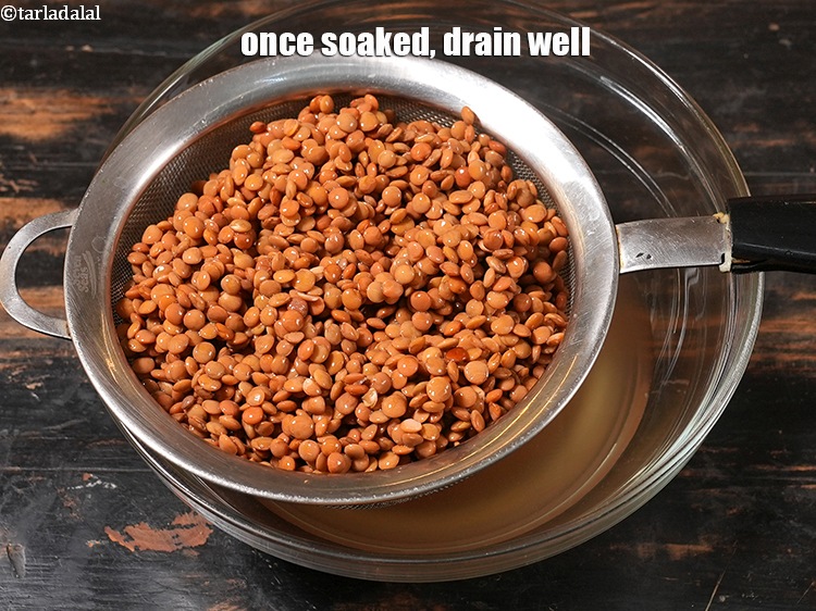 Step 4 – Once soaked, drain well.