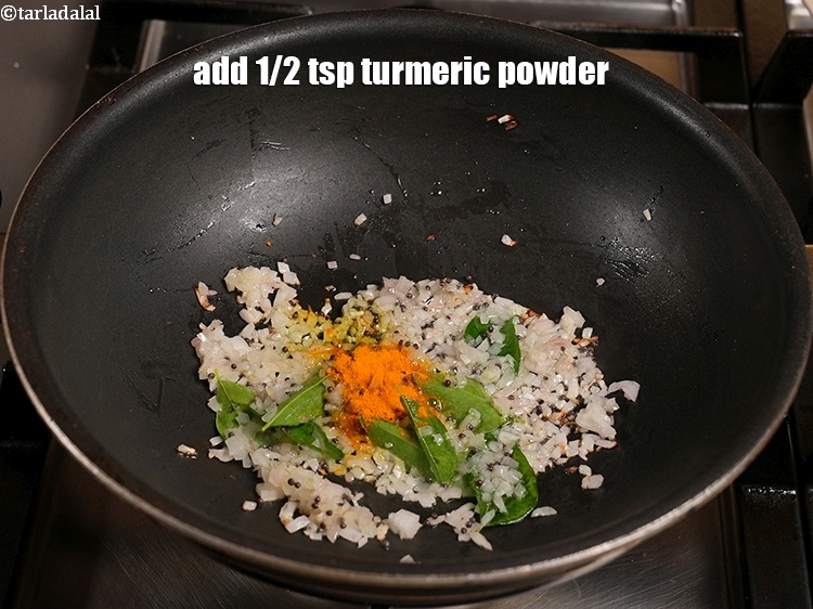 Step 27 – Add 1/2 tsp turmeric powder.