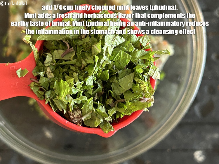 Step 22 – <meta charset="UTF-8" /> Add 1/4 cup&nbsp;finely&nbsp;<a href="glossary-chopped-mint-788i">chopped mint leaves (phudina)</a>.&nbsp;Mint adds a fresh and herbaceous …