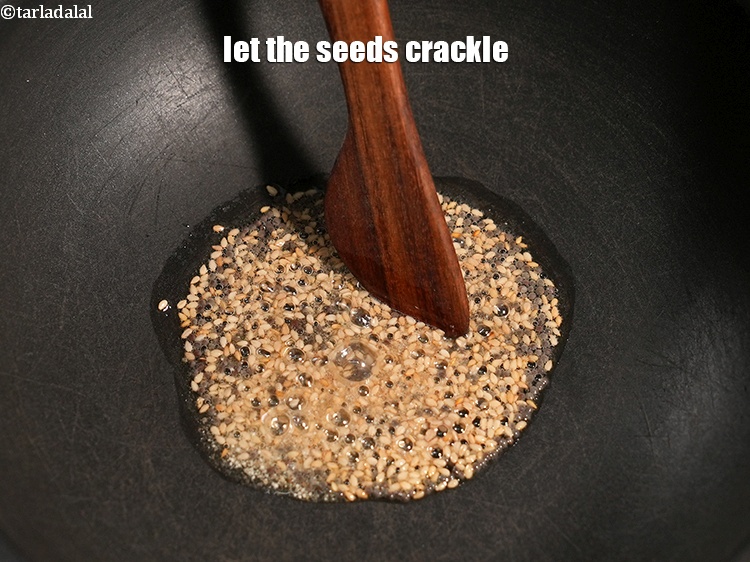 Step 29 – Let the seeds crackle.