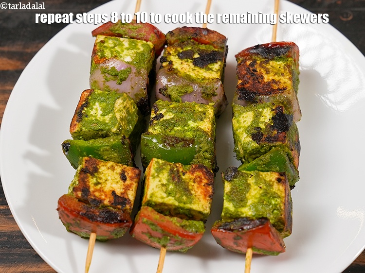 Step 23 – Repeat steps 8 to 10 to cook the remaining skewers.